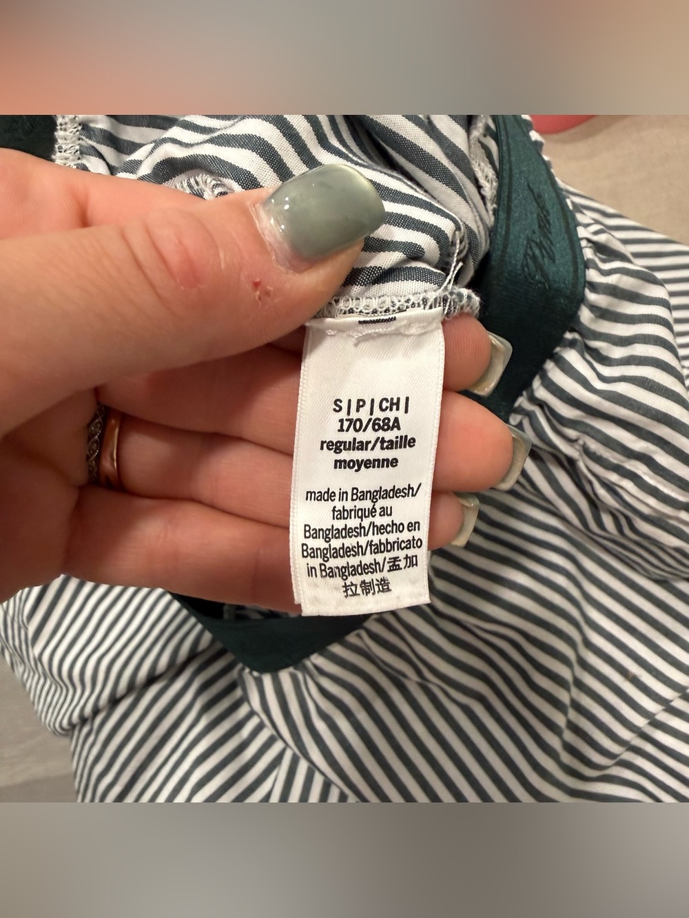 Pink Victoria’s Secret Green White Striped Lounge Pajama Pants S - Picture 5 of 7